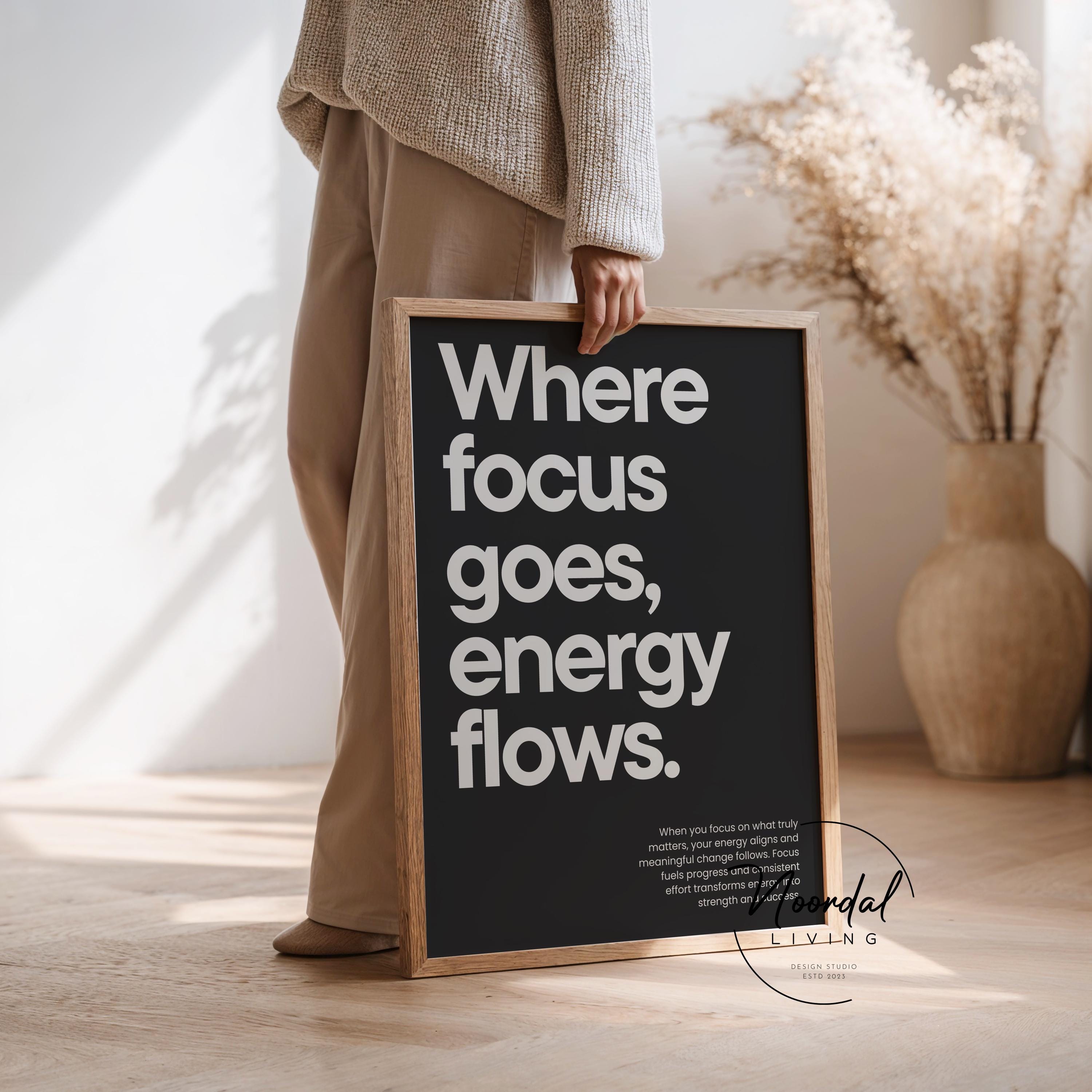 DIGITAL DOWNLOAD Motivational Poster Focus Quote for Gym or Office as ...