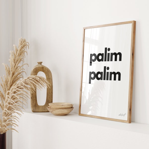 Poster Palim Palim | Poster black and white | Wall decoration | Gift idea | Loriot | Typography