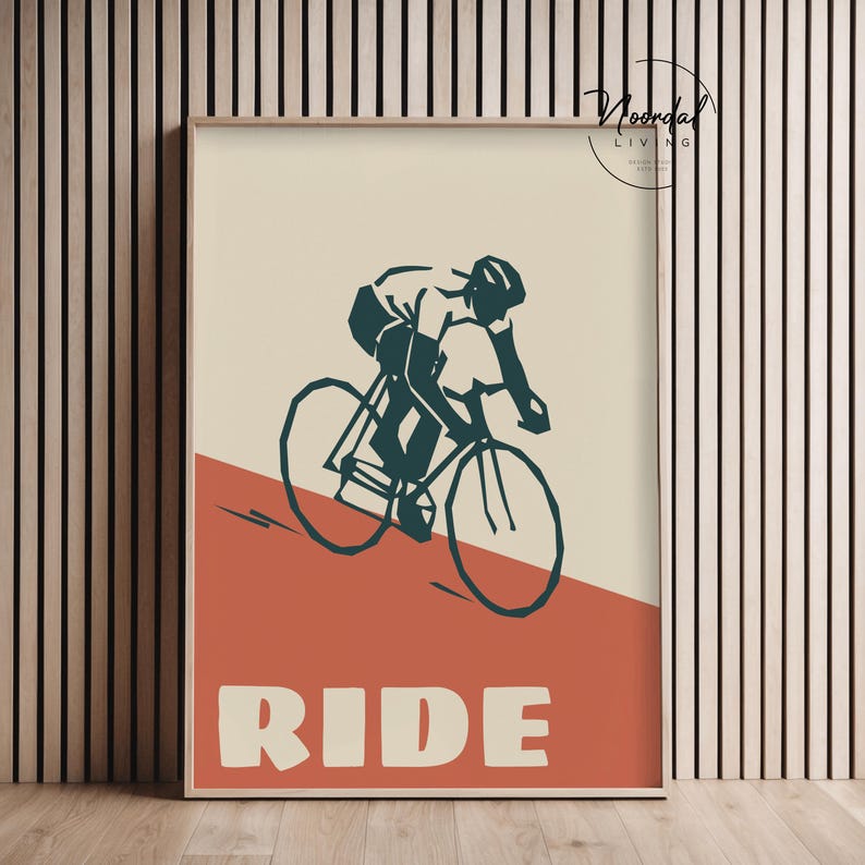 Bike Poster | Bauhaus Cycling Art Print (Digital Download) image 2