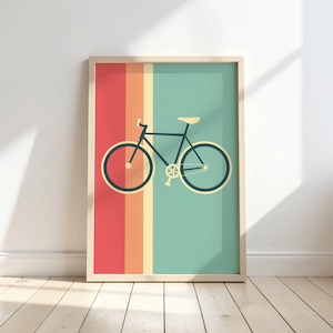 DIGITAL DOWNLOAD Poster Bike Cycle Poster Poster Cyclist Gift Cycling Home Decor Bike Poster Vintage Poster