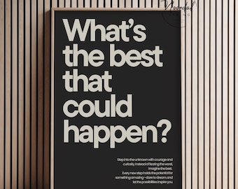 Motivational Poster Print, Black & Beige (Digital Download)