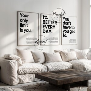 Motivational gym wall art print with the quote “You don’t have to, you get to” – available in different colors, perfect for fitness rooms or home gym decor.