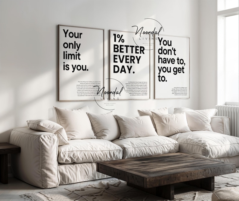 Motivational gym wall art print with the quote “You don’t have to, you get to” – available in different colors, perfect for fitness rooms or home gym decor.