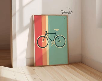 DIGITAL DOWNLOAD Poster Bike Cycle Poster Poster Cyclist Gift Cycling Home Decor Bike Poster Vintage Poster