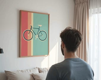Bike Poster Bike print Cycle Poster Poster Cyclist Gift Cycling Home Decor Bike