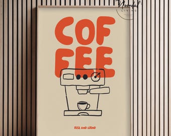 Coffee poster | framed kitchen wall art