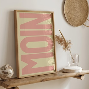 Póster de Moin, tipografía rosa y beige, del norte de Alemania