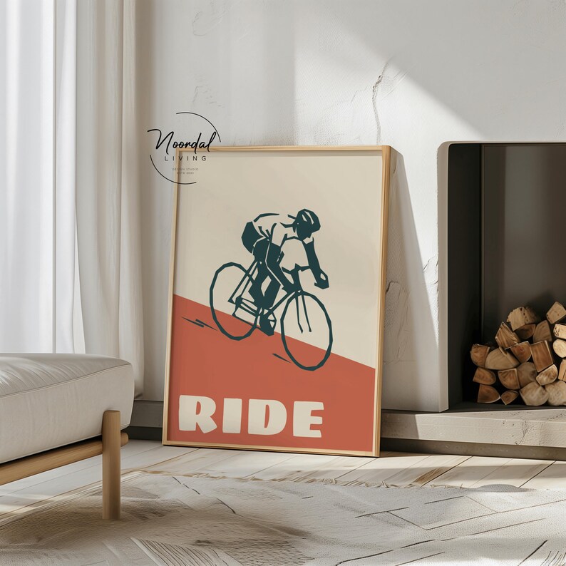 Bike Poster | Bauhaus Cycling Art Print (Digital Download) image 3