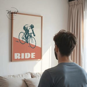 Bike Poster | Bauhaus Cycling Art Print (Digital Download) image 4