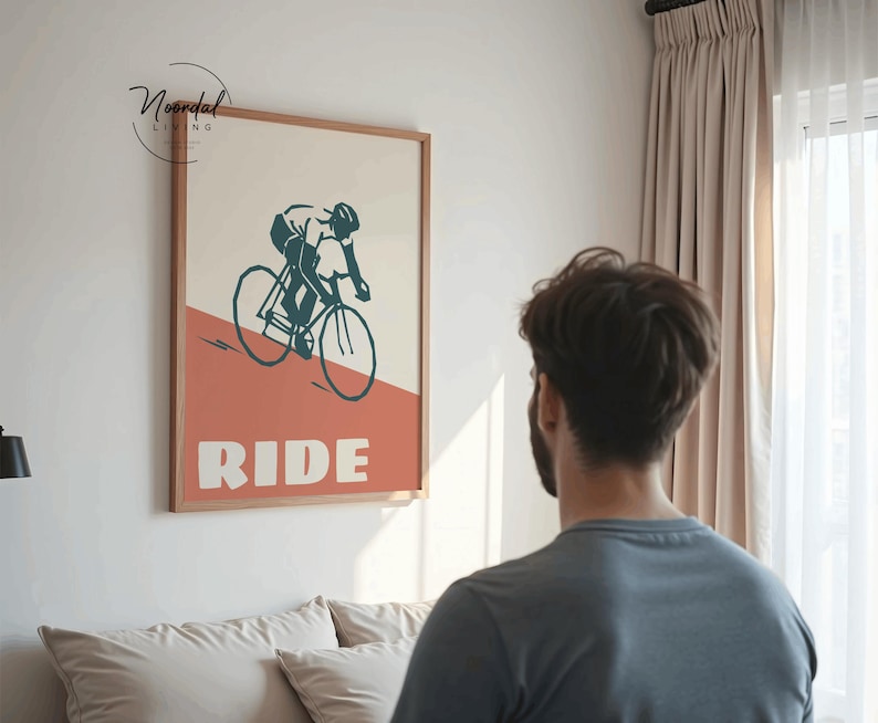 Bike Poster | Bauhaus Cycling Art Print (Digital Download) image 4