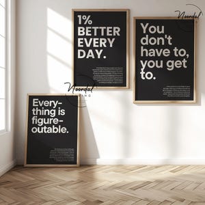 1% Better Every Day Print – Motivational and inspirational poster in different colors. Perfect for adding a touch of encouragement to your space!