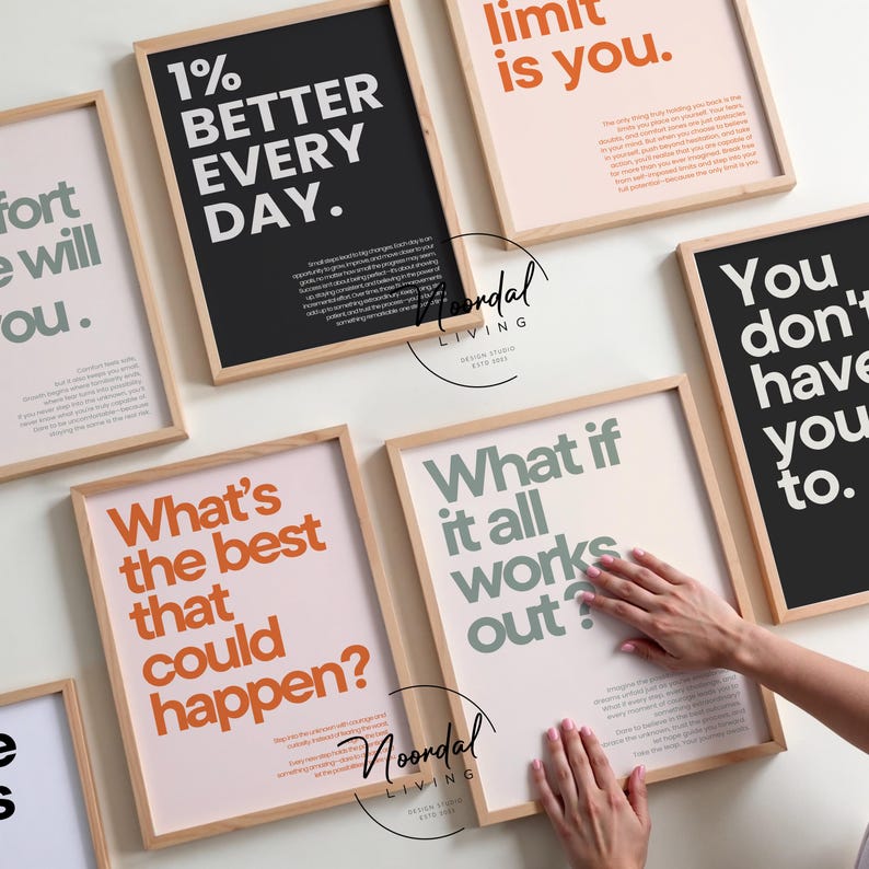 1% Better Every Day Print – Motivational and inspirational poster in different colors. Perfect for adding a touch of encouragement to your space!