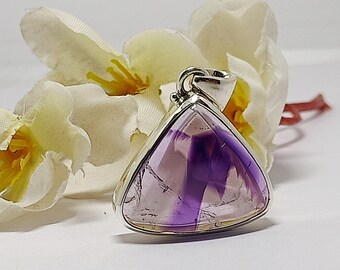 Pendentif Main Améthyste Violette Argent 925 Sterling - Longueur 2,25 Pouces, Pierre Naturelle
