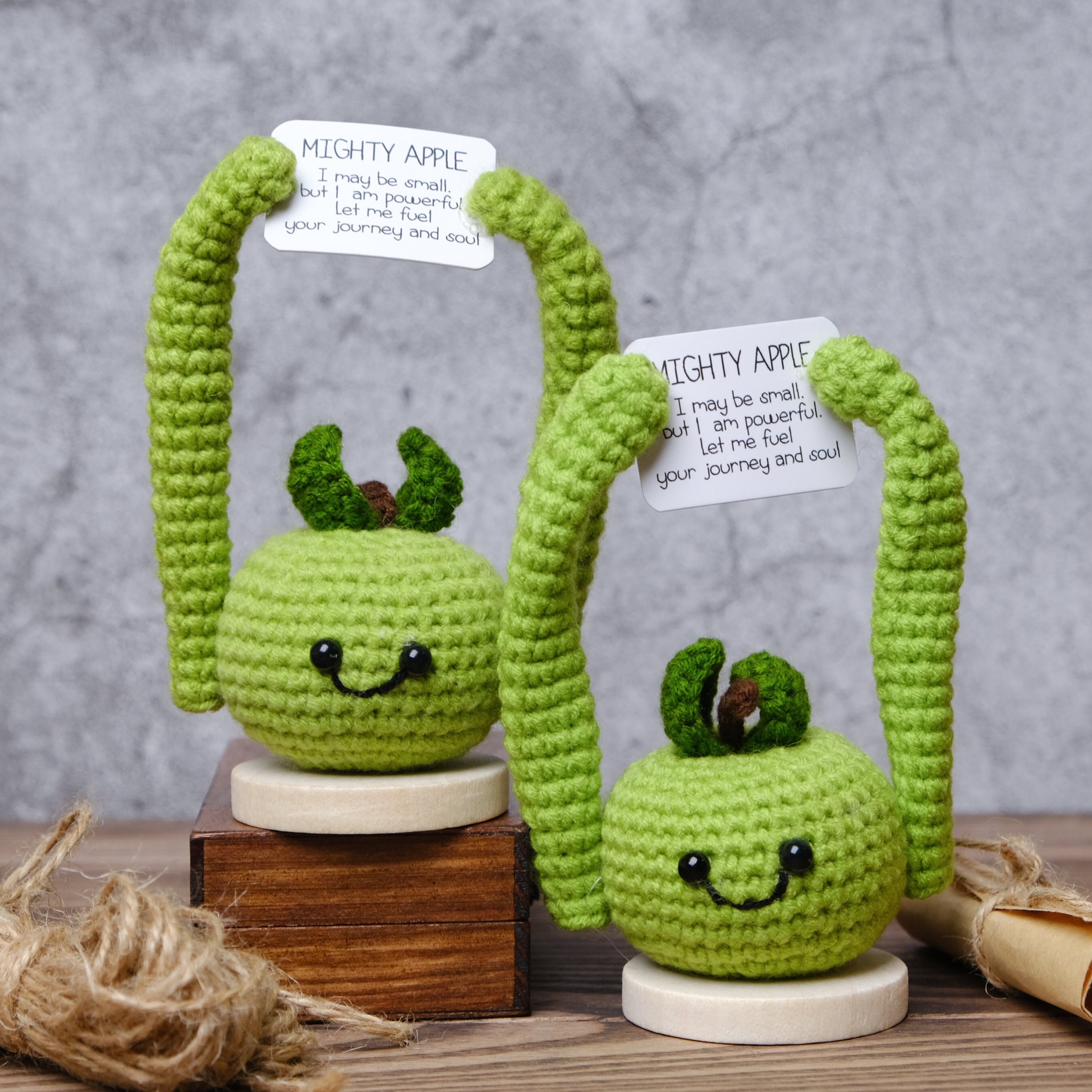 Emotional Support Pickle Pals,handmade Crochet Pickle Plush, Anti Anxiety  Comfort Pickle,stuffed Fidget Worry Ball,knit Worry Wart Amigurumi 