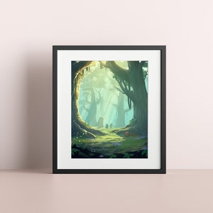 Korok Forest Poster - The Legend of Zelda: Breath of the Wild - Hyrule - Koroks - Master Sword