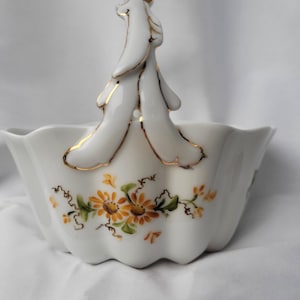 French Giraud Limoges Basket, Hand Painted, Antique Home Decor