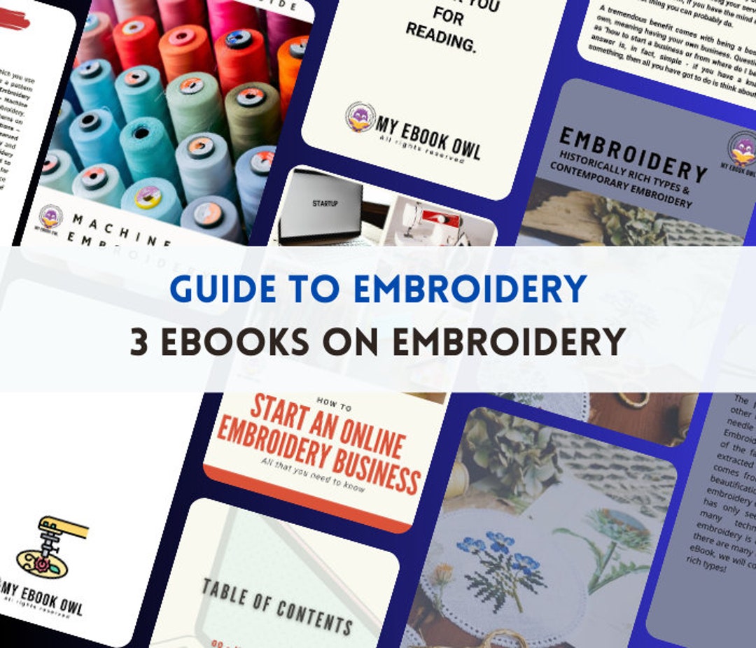 Embroidery Ebooks Pack Embroidery Books Ebooks Etsy
