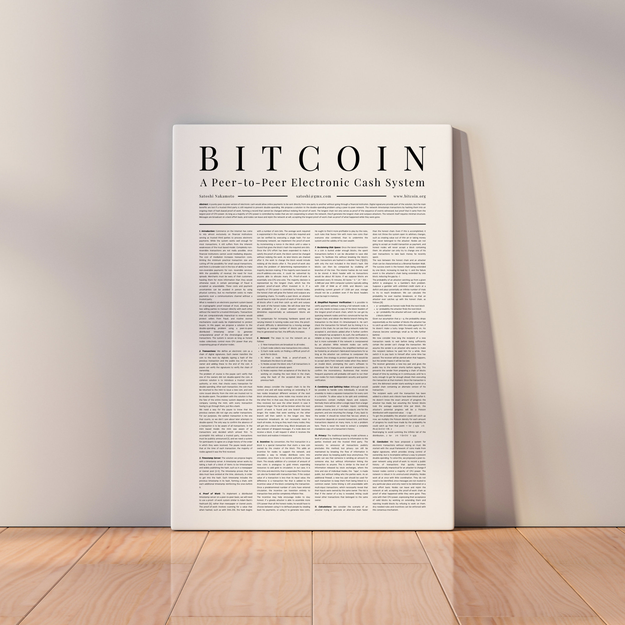 Bitcoin whitepaper framed - Etsy 日本