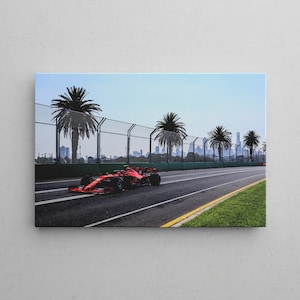 Charles Leclerc Mural | Formula 1 drawing on canvas | F1 Canvas in various sizes 20-90 cm | Ready to hang | Gift for F1 fan
