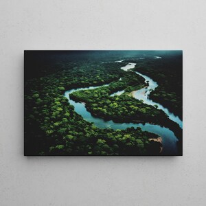 Peinture murale naturelle | Art mural de la jungle sur toile | Photo pour salon, chambre | Tailles de toile 20-90 cm | Prêt à accrocher