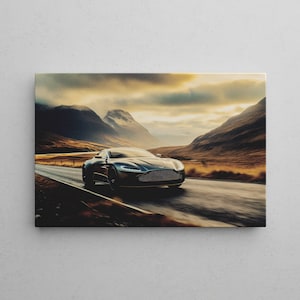 Aston Martin | Car Art | on canvas | Future Canvas | in different sizes 20-90 cm | Ready to hang | Futuristic Art | Gift