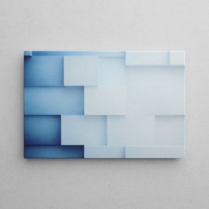 Minimalist Drawing | Blue mural on canvas | Paintings in sizes 20-90 cm | Ready to hang | Decoration, living room, bedroom
