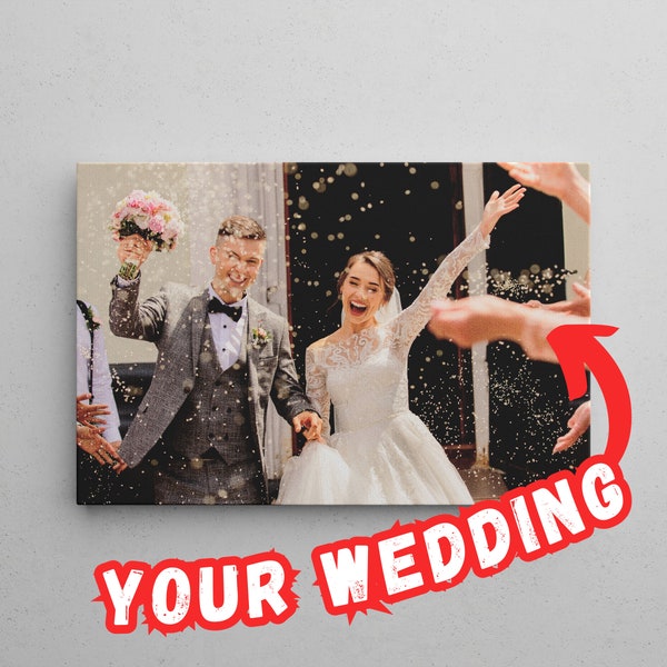 Your WEDDING PHOTO on a CANVAS | INDIVIDUAL mural from your wedding | Print your own image in different sizes