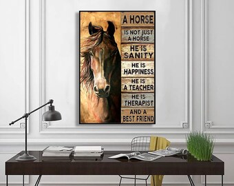 A Horse Is Not Just A Horse Poster Horse Lovers Vintage Art Decor Gift Xmas, Horse Decor Poster, Wall Art Home