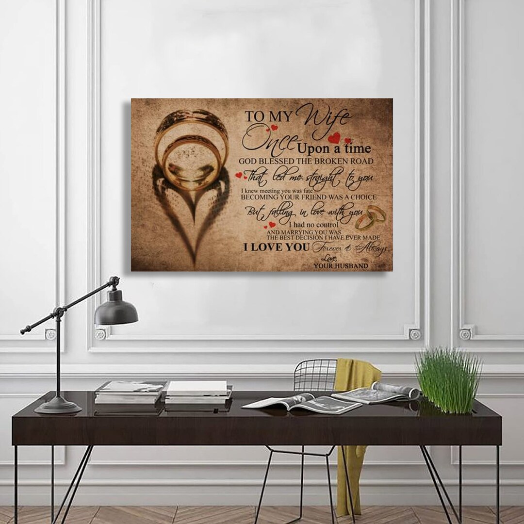 Personalized to My Wife Once Upon A Time Poster, Custom Poster Family ...