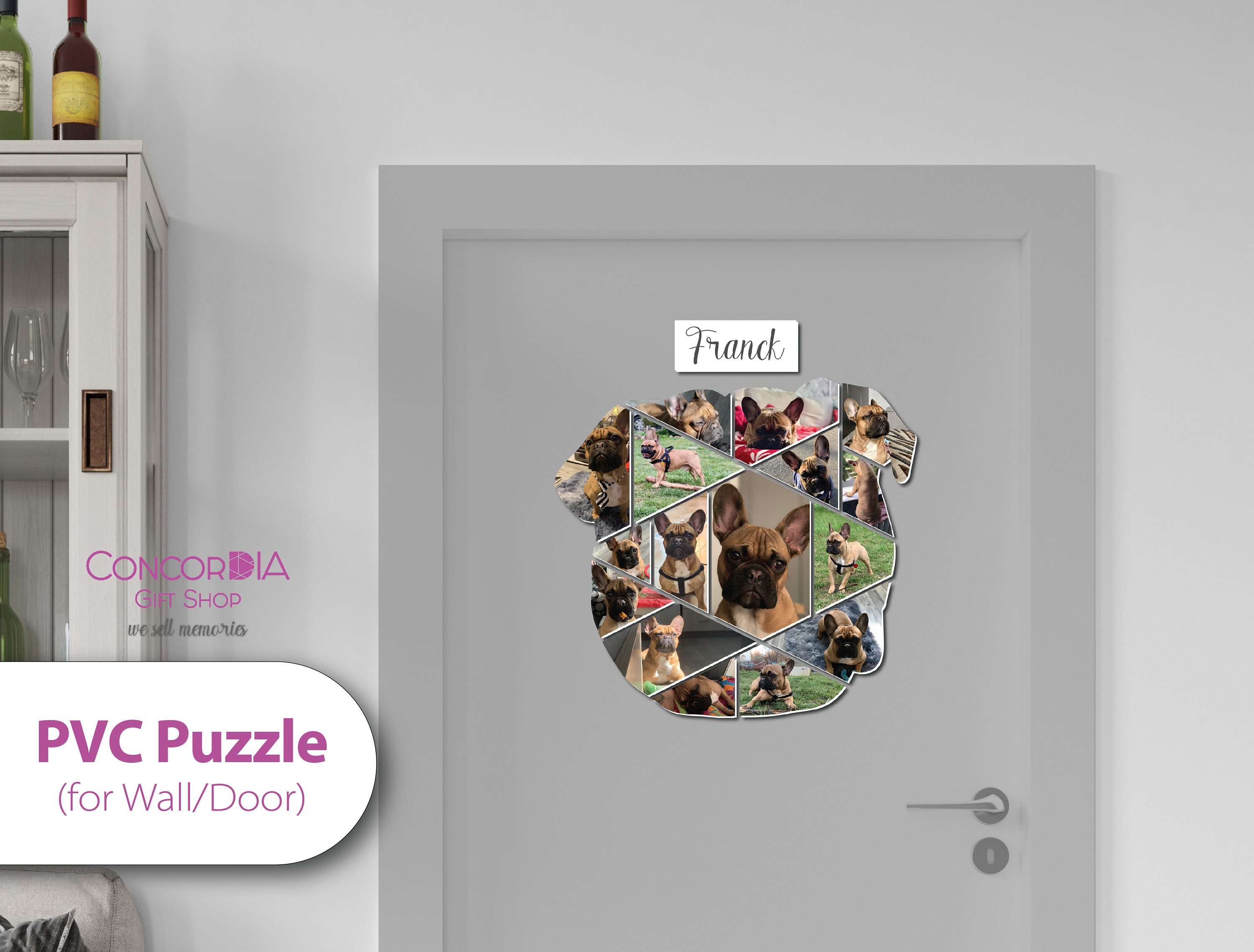 Custom Dog Photopuzzle Personalized Dog Wall Art Custom Dog Etsy