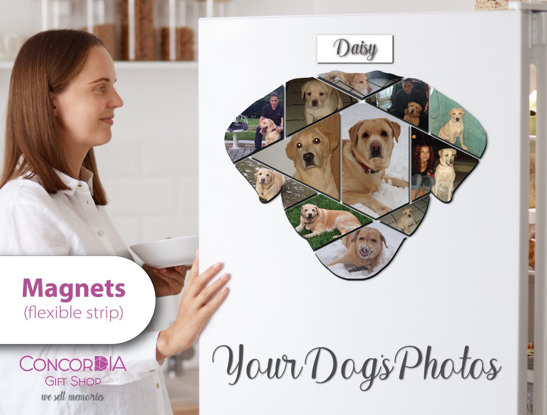 Custom Dog Photo Personalized Dog Wall Art, Custom Dog Photos Compilation Printed on