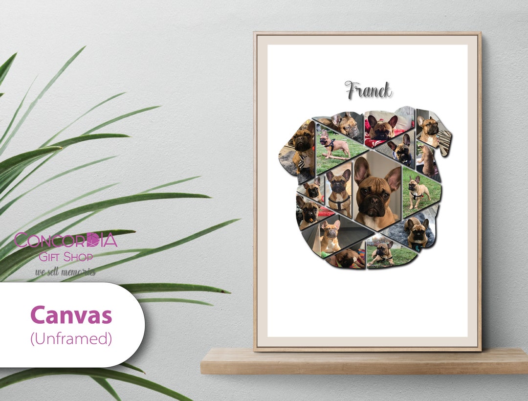 Custom Dog Photos on Canvas Personalized Dog Wall Art Custom Etsy