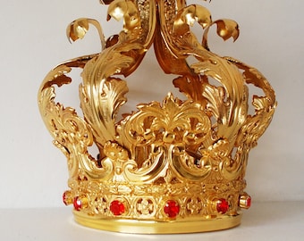 Imperial Marian Crown in 800 Gold-plated Silver, Variable Sizes. High Quality Contemporary Artwork.