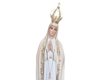 Our Lady of Fatima cm. 180 Color Fiberglass hand painted with Original Crown