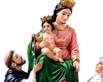 Estatua de resina de alta calidad de la Virgen de Pompeya para uso interior y exterior.