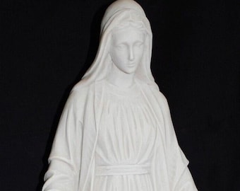 Medalla Nuestra Señora de las Gracias de la Milagrosa en resina blanca cm. 58 -