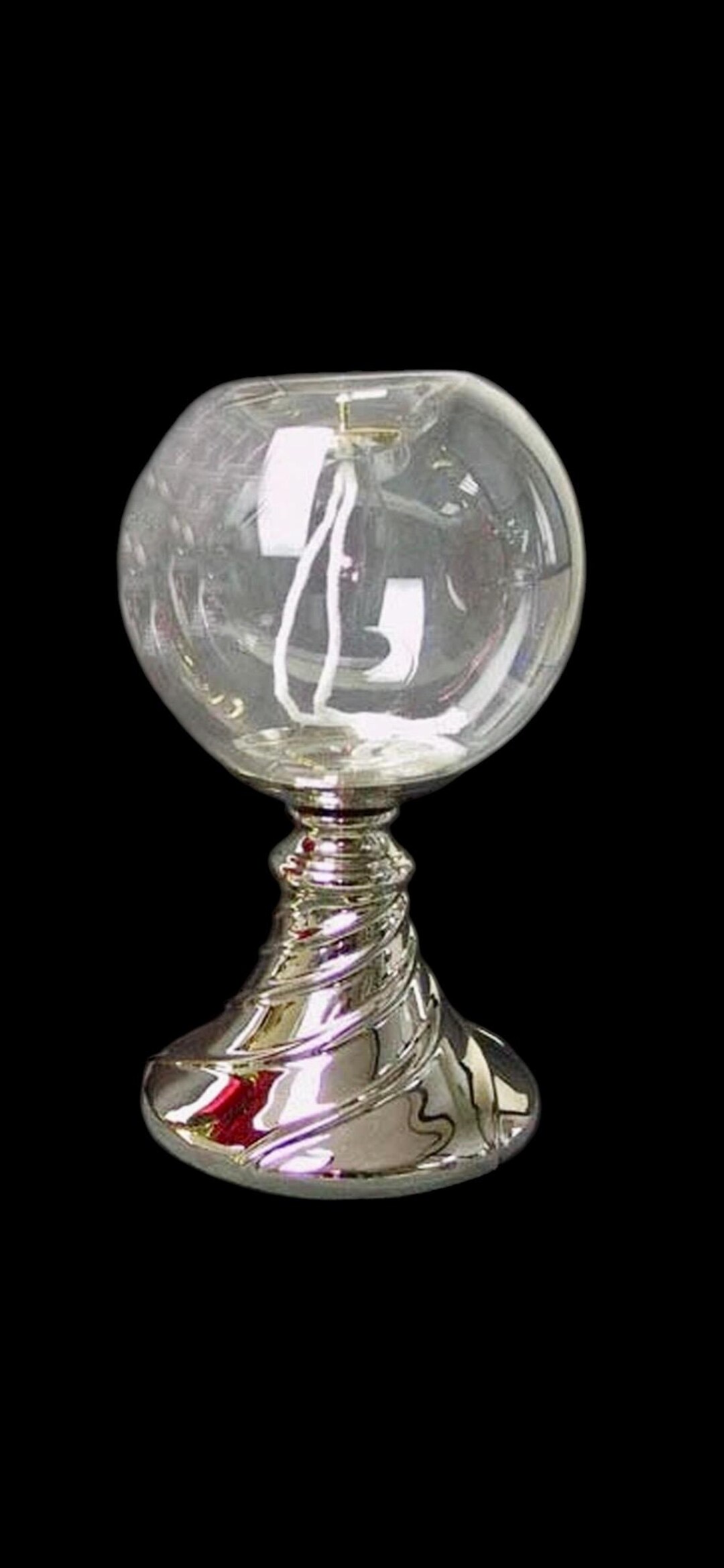 TRANSPARENT ALTAR SPHERE With Liquid Wax Height 40 Cm Long Lasting ...