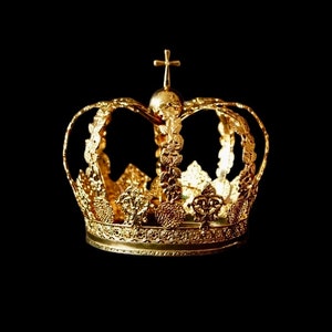 IMPERIAL CROWN Ø cm. 14 x h cm. 25 Brass Assembled in Galvanic Gold
