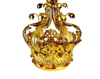 Imperial Marian Crown in Gold Galvanic Brass Ø cm. 12 x H cm. 25