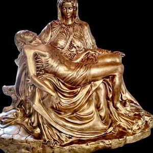 Michelangelo Pietà Bronze -Finished Fiberglass Sculpture Large Cm. 150x90xh cm. 130 (60x 36x 52 inches)