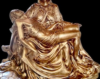 Michelangelo Pietà Bronze -Finished Fiberglass Sculpture Large Cm. 150x90xh cm. 130 (60x 36x 52 inches)