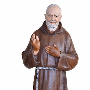 San PADRE PIO Cm. 180 Fibra di Vetro e resine per esterno St. Father Pio