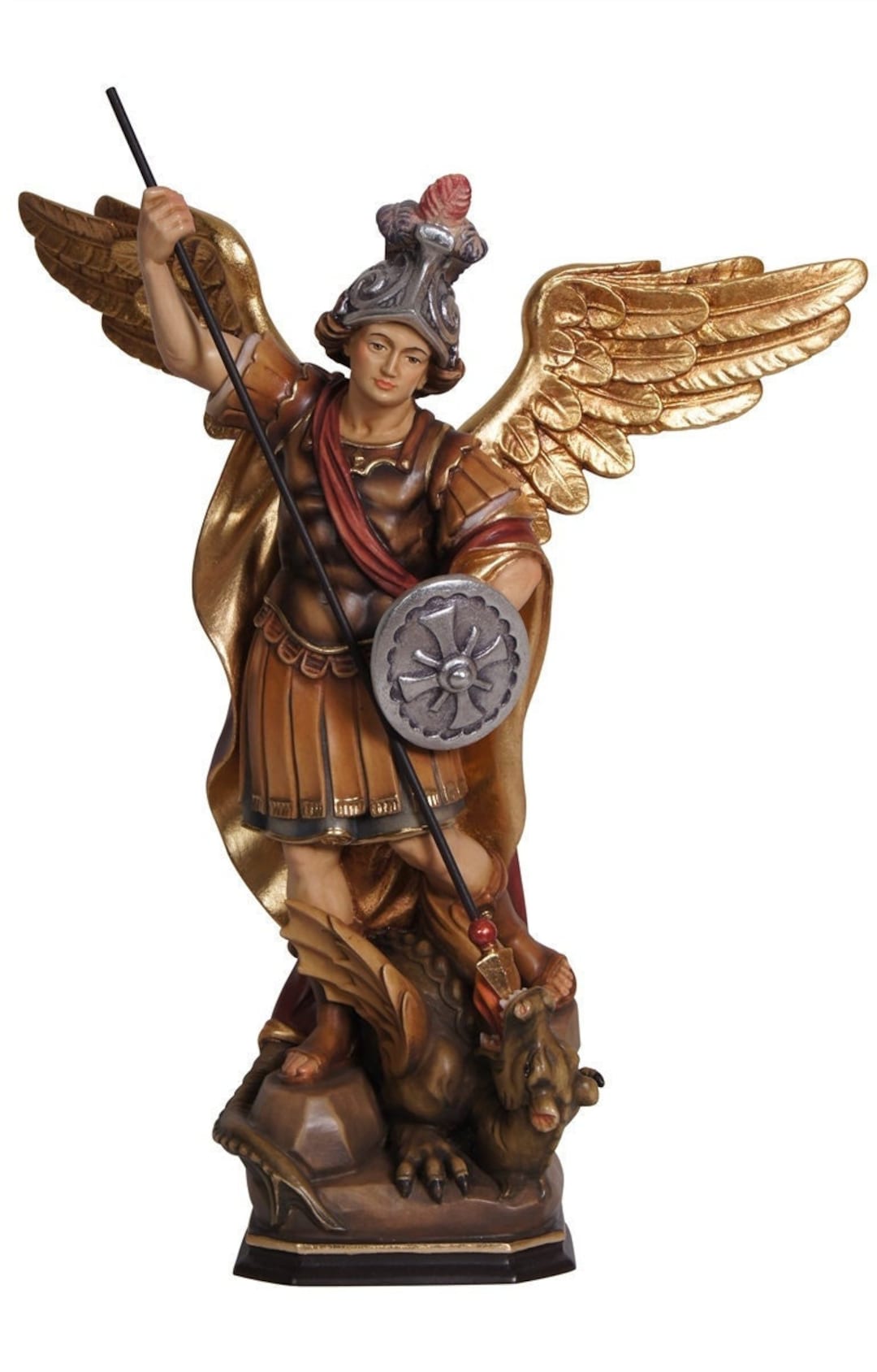 Hand-carved St. Michael the Archangel With Helmet and Sword. St ...