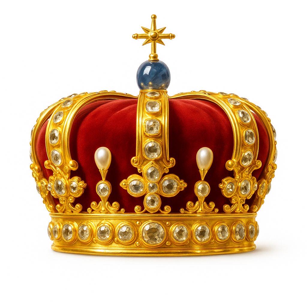 CROWN William II of Prussia Kaiserkrone Wilhelms II. Gold Plated
