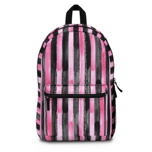 Vintage Early 2000s Kate Spade Pink & Black Nylon Backpack 