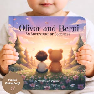 Personalisiertes Kinderbuch mit individuellem Lied, QR-Code-Audio, Kindergeschichtenbuch, Taufgeschenk, Gute-Nacht-Geschichte – KOSTENLOSER VERSAND