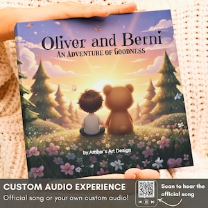 Personalized Children's Book with Custom Song, Children's storybook, Christening Gift, QR Code Audio, Baptism Gift - FREE SHIPPING