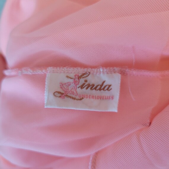 Linda Underlovelies Pink Vintage Nightgown - image 7