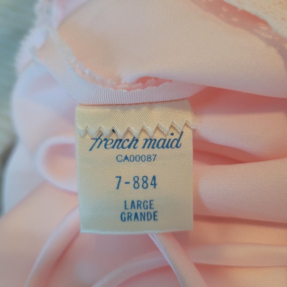 Vintage French Maid Pink Lace Nightgown - image 6