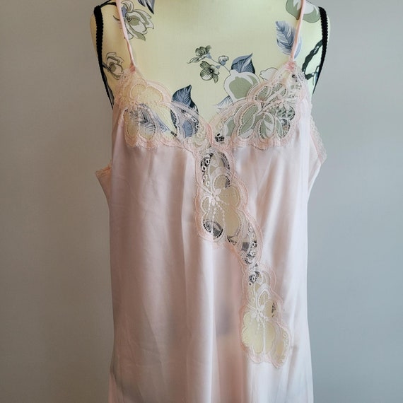 Vintage French Maid Pink Lace Nightgown - image 1